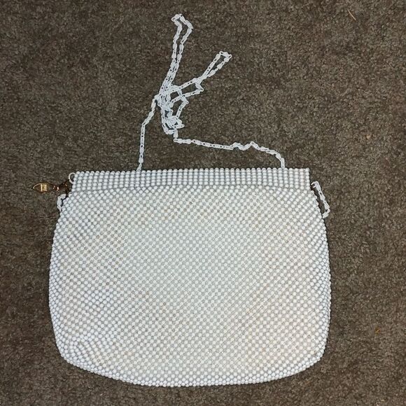 Warren Reed white metal mesh handbag purse - Picture 3 of 5